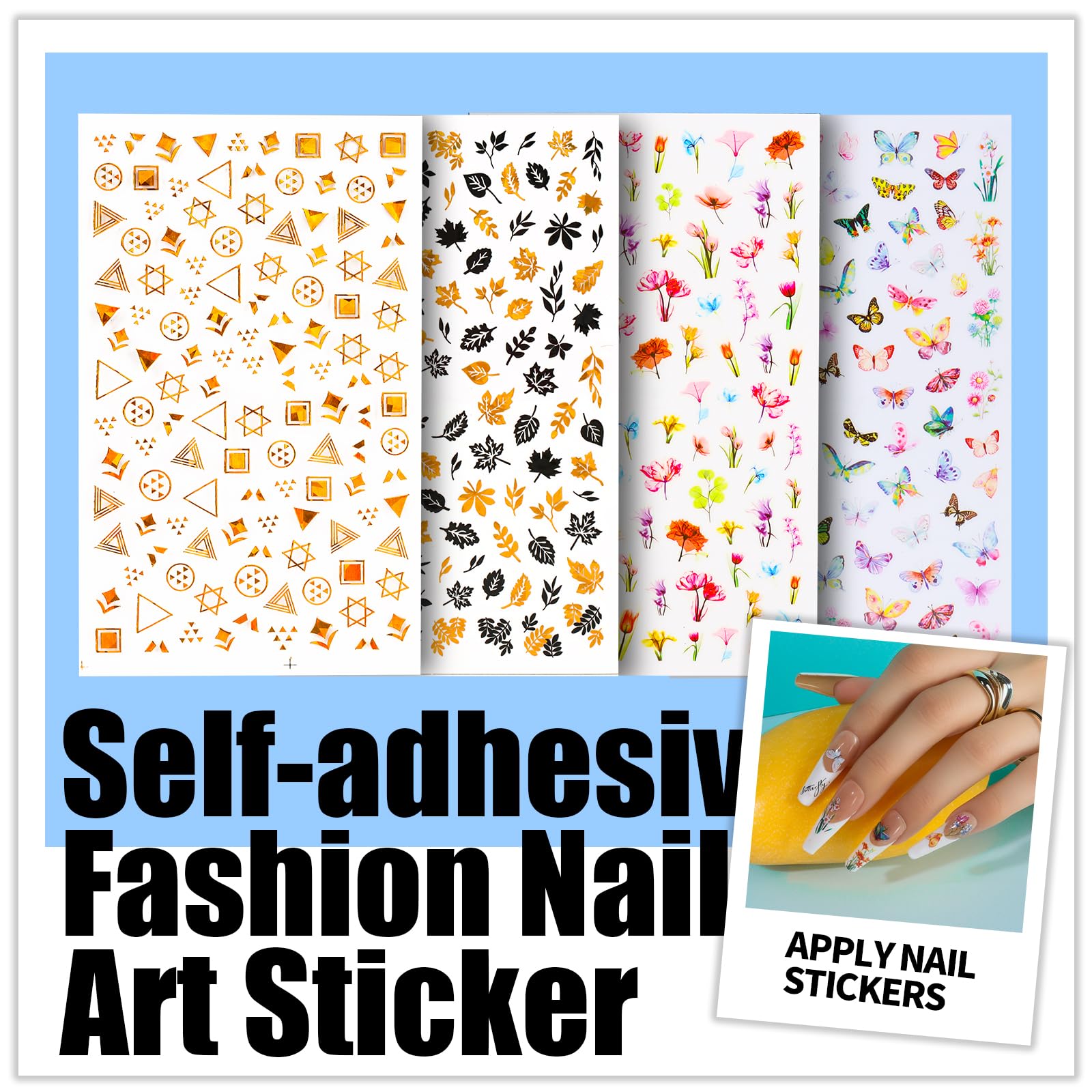 Teenitor Nail Art Brushes Nail Art Tools, Nail Brushes for Nail Art Kit with Nail Stickers, Nail Design Tools Nail Design Brushes Nail Gems, Nail Stuff Dotting Tools Nail Art Stickers Nail Supplies