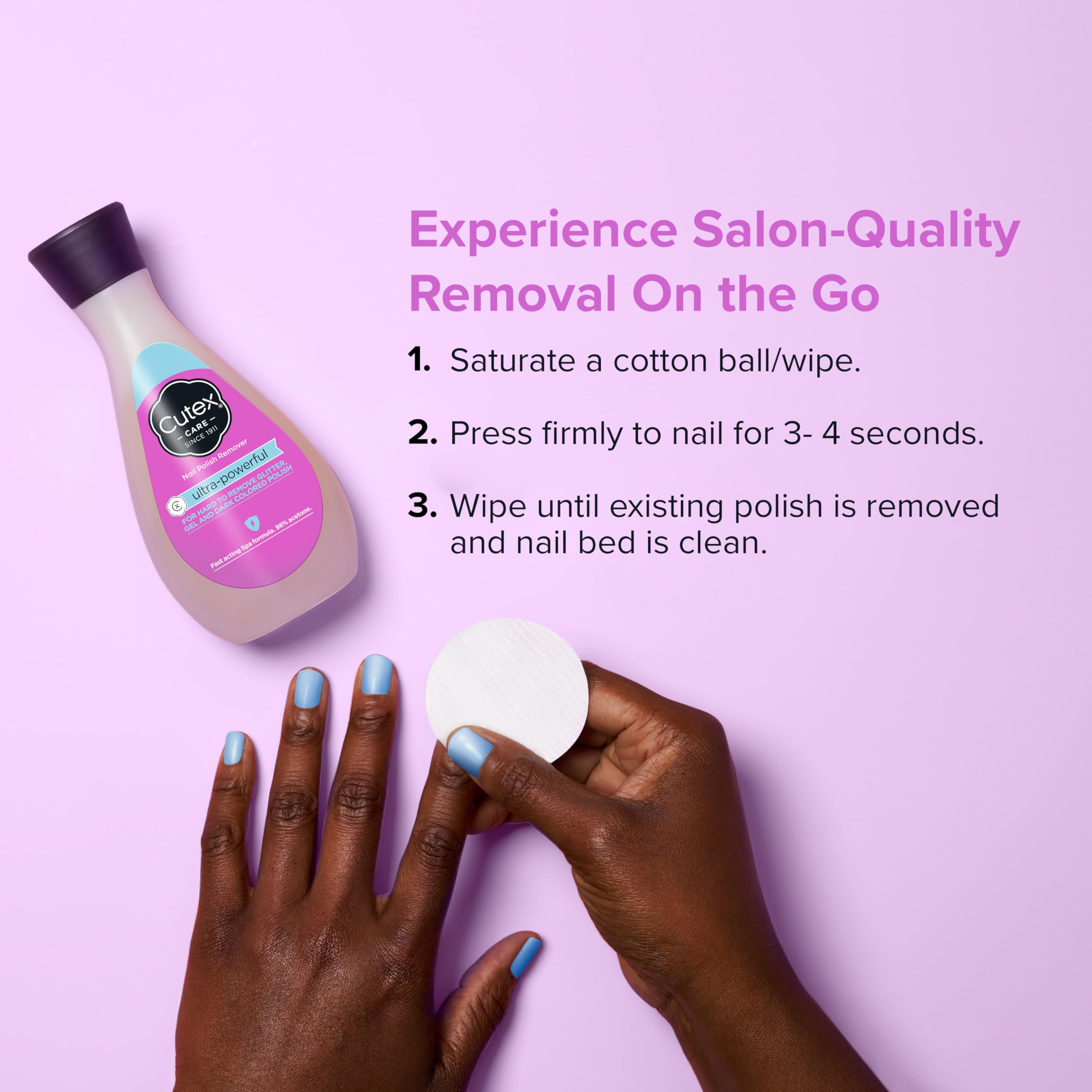 Cutex Ultra-Powerful Nail Polish Remover 6.76 Fl Oz