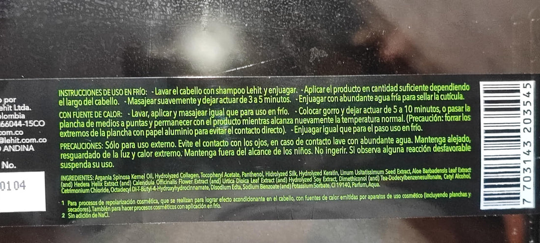 Repolarizador Lehit Coctel 8 en 1 - Damaged Hair Repolarizer Lehit 8 in 1 Cocktail