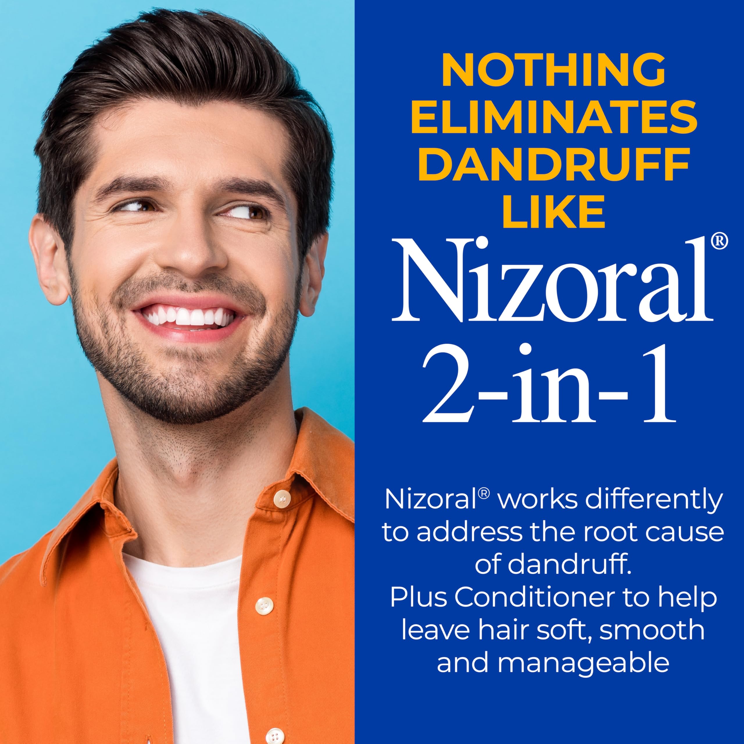 Nizoral 2-IN-1 Anti-Dandruff Shampoo & Conditioner with 1% Ketoconazole, 14 fl oz