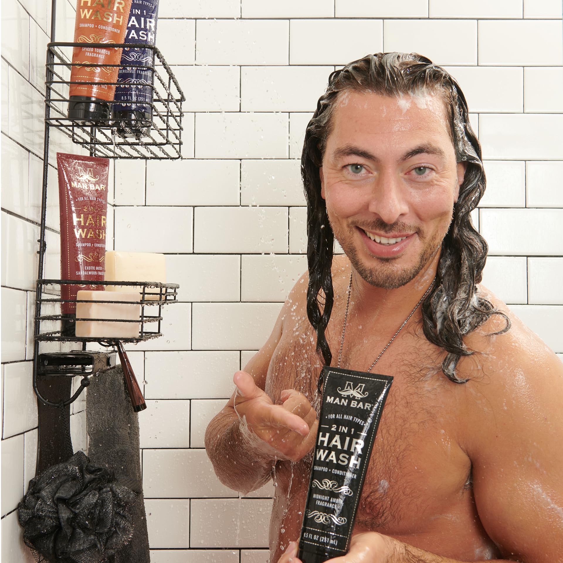 San Francisco Soap Company Man Bar 2 IN 1 Hair Wash MIDNIGHT AMBER - Where Lather meets Luxury