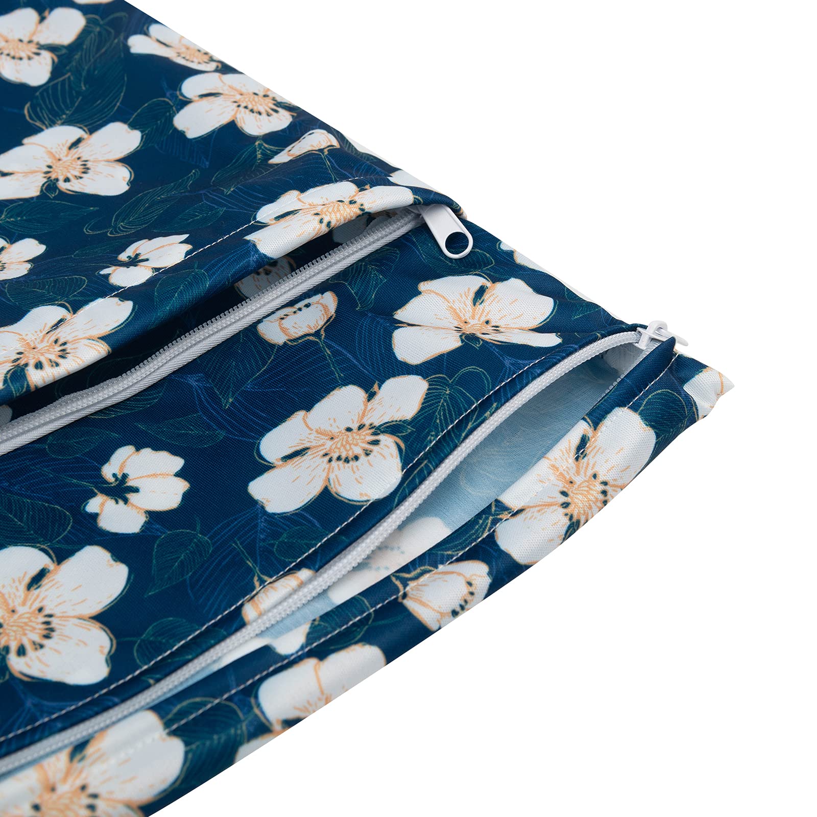 babygoal Wet Dry Bags for Baby Cloth Diapers, Washable Travel Bags, Beach, Pool, Gym Bag for Swimsuits & Wet Clothes with Two Zippered Pockets 4 Pack, 4LN14