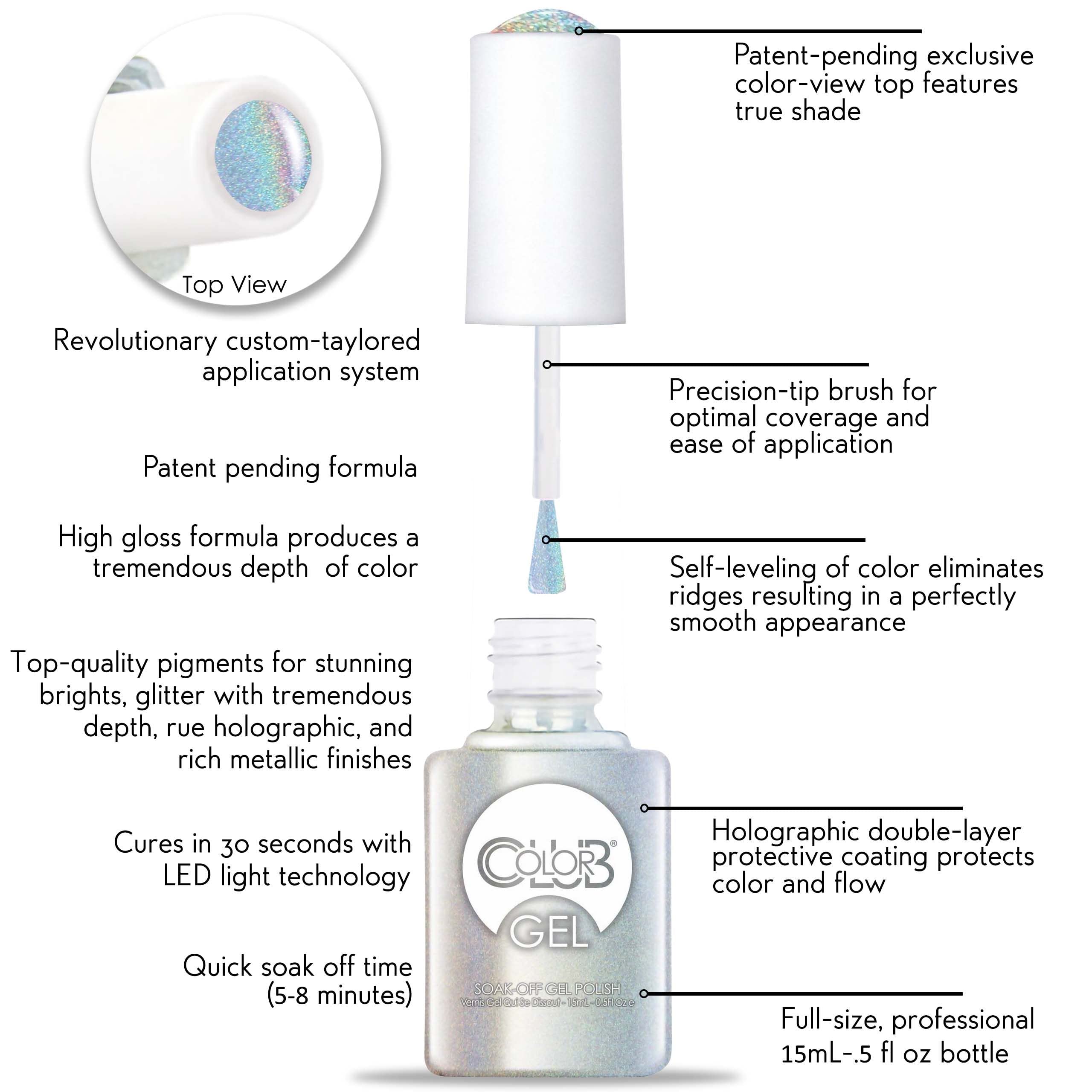 Color Club Halo Hues Soak-off Gel Polish Number 979, Blue Heaven