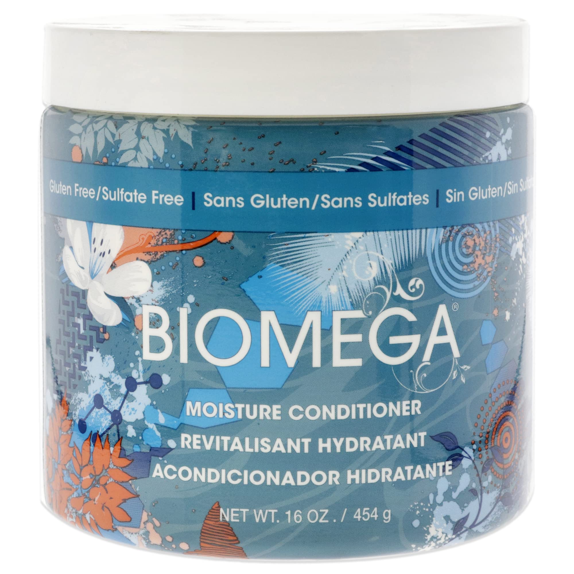 BIOMEGA Moisture Conditioner, Infused with Keratin Amino Acids, for Damage and Elasticity Repair, 16 fl. oz