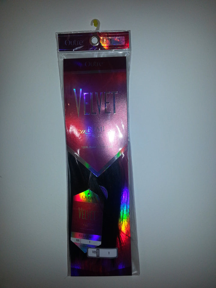 Outre Velvet 100% Remi Human Hair #1 Jet Black/10s Inch AD