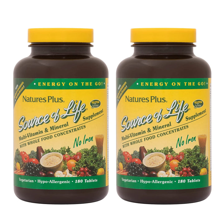 Source of Life No Iron, 180 Tablets, from Nature's Plus