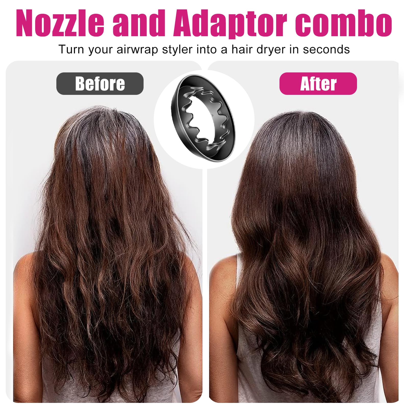 Gentle Air Nozzle Attachments 969749-01 for Dyson Supersonic Hair Dryer HD01,HD02,HD03 Iron Color