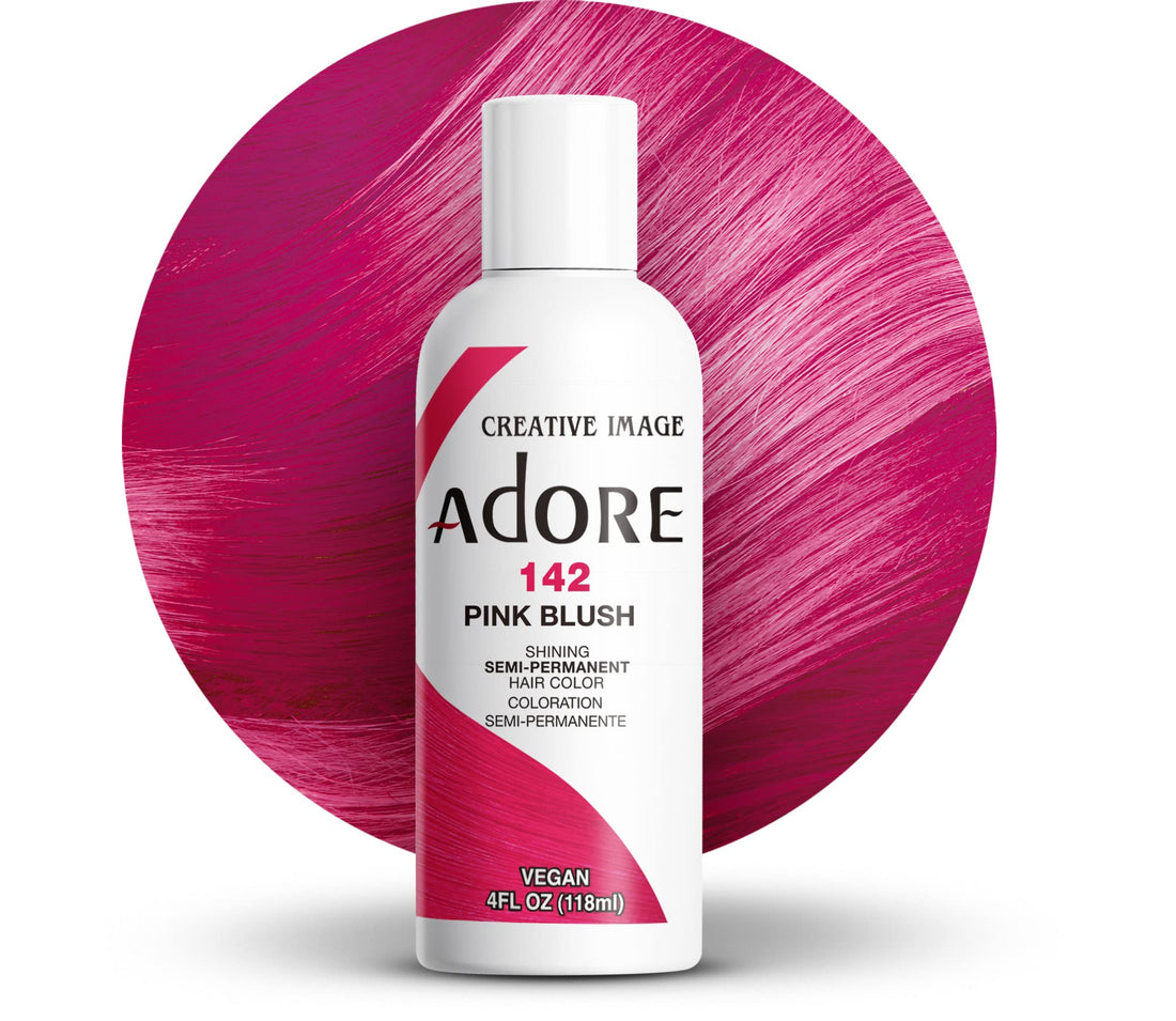 Adore Semi-Permanent Haircolor #142 Pink Blush 4 Ounce (118ml) (3 Pack)