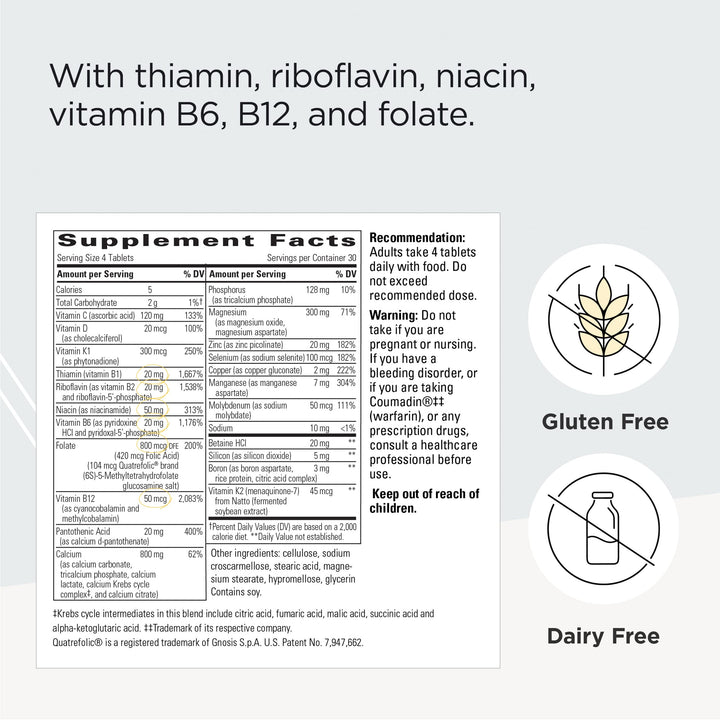 Integrative Therapeutics OsteoPrime Ultra - Comprehensive Bone Health Formula to Support Calcium Absorption * - Supplement with Vitamin D, Vitamin C, Magnesium, Zinc & Niacin - 120 Tablets