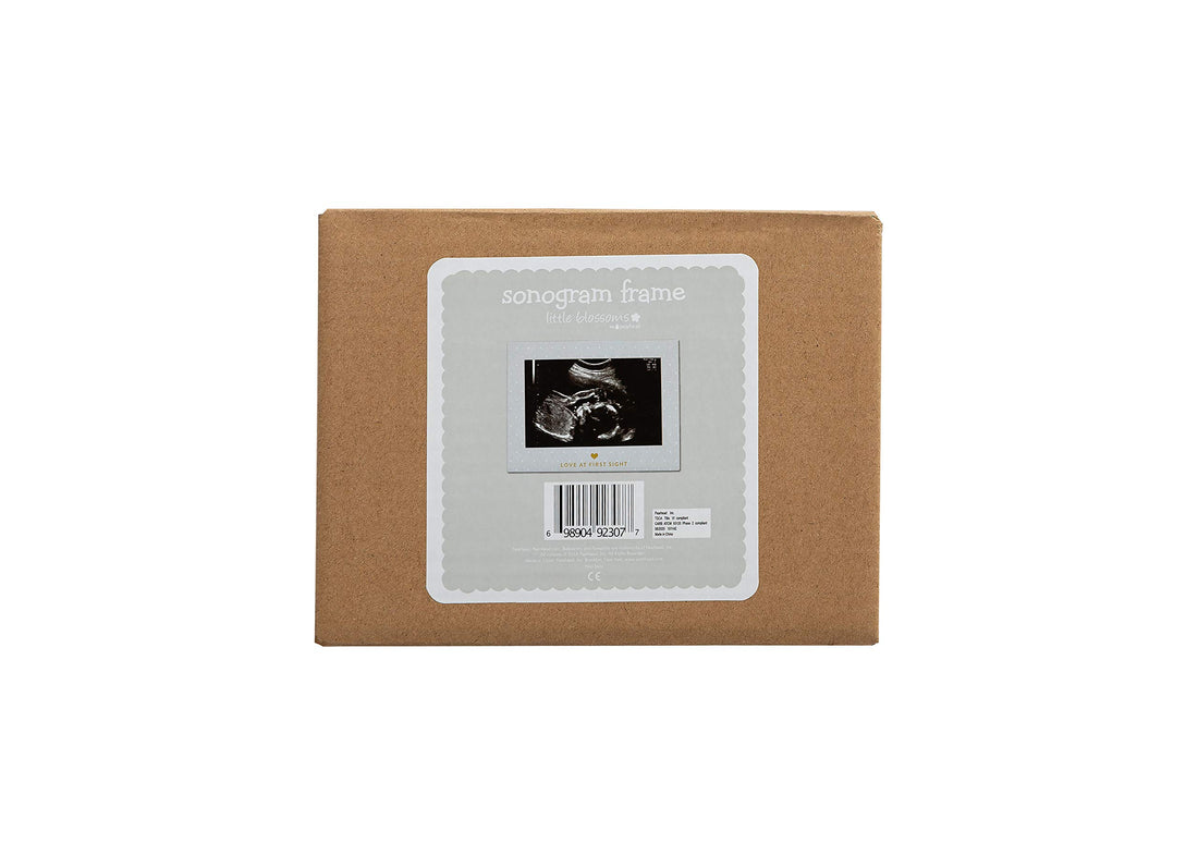 Little Blossoms Pearhead Love At First Sight Sonogram Picture Frame, Ultraound Pregnancy Keepsake, Gender-Neutral Nursery Décor For Baby Girl or Baby Boy, Polka Dot, 6.94x5.25x.75 Inch (Pack of 1)