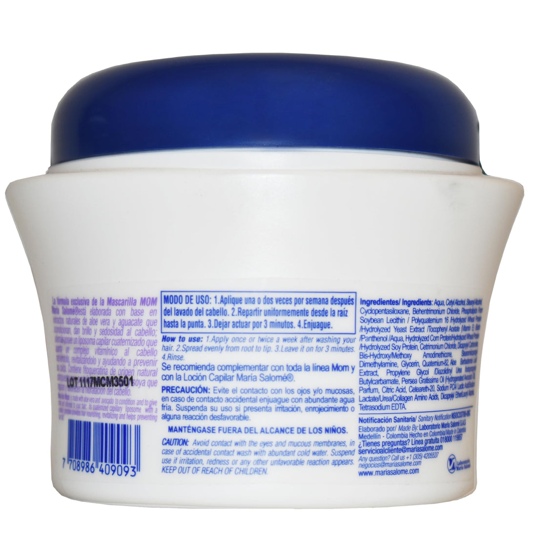 Maria Salome Mascarilla Capilar MOM HAIR MASK Hair Loss Prevention / Nourishing Mask 11.8 oz