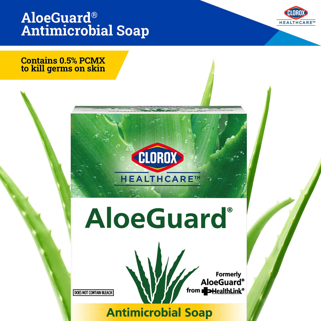 Clorox Healthcare AloeGuard Antimicrobial Soap, 27 Ounces Each (12 Pack) | Antimicrobial Hand Soap Pouch in Box | Antimicrobial Hand Soap Washes Germs on Skin