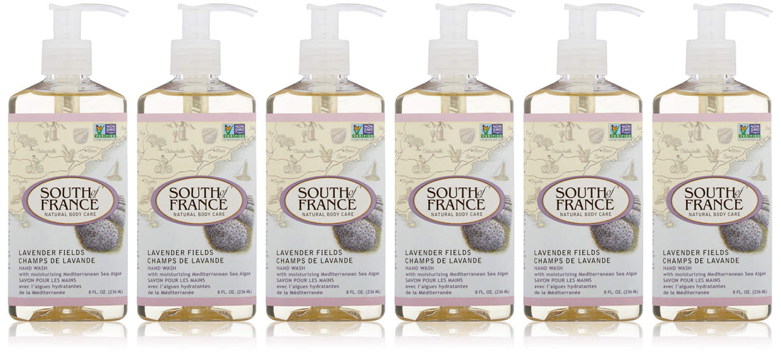 South of France Soothing Lavender Fields Hand Wash, Gluten Free, Cruelty Free, 8 Ounce (Pack of 3)