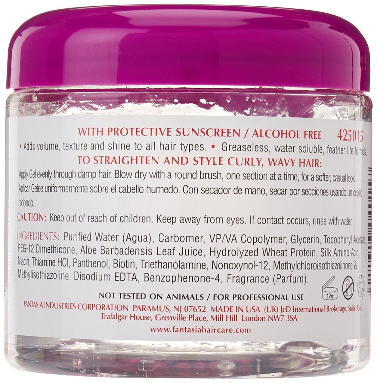 Fantasia Frizz Straightening Gel, 16 Ounce