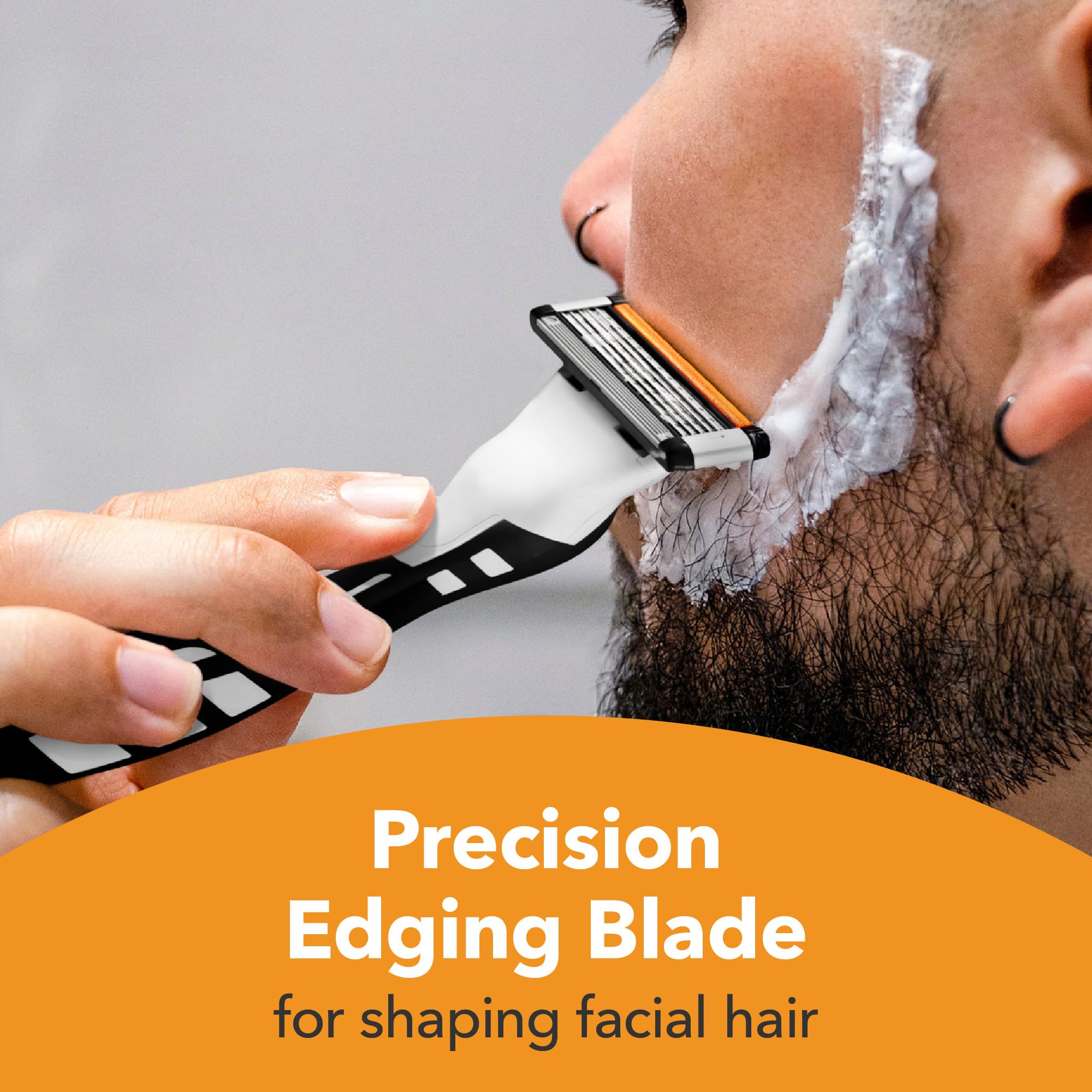 BIC Hybrid 5 Flex Refillable Men's Razor Kit, Handle and Nano-Tech Titanium 5-Blade Refills - Box of 1+2