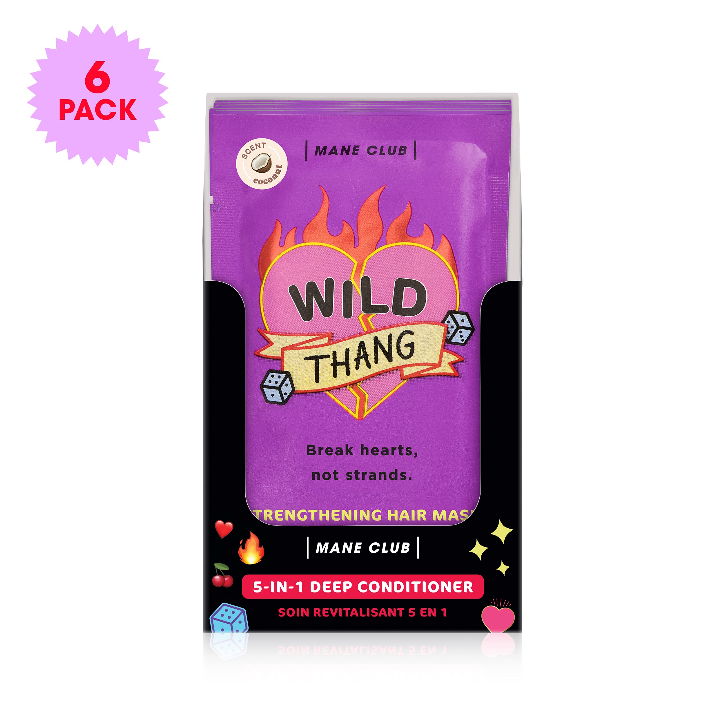 MANE CLUB Wild Thang Deep Conditioner, cruelty free, vegan, no sulfates or parabens — Pack of 2