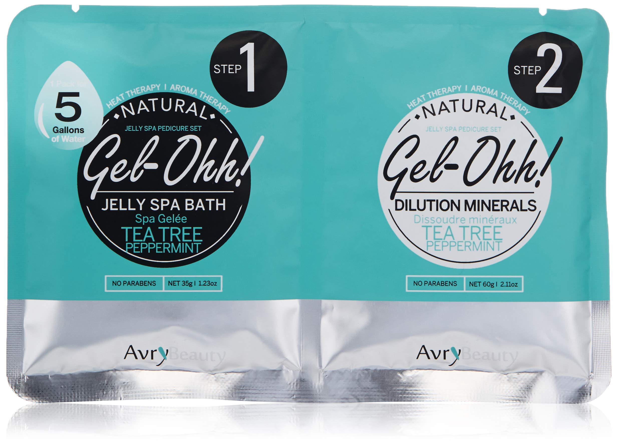 AvryBeauty Gel-Ohh Jelly Spa - Tea Tree & Peppermint, 1 Pack