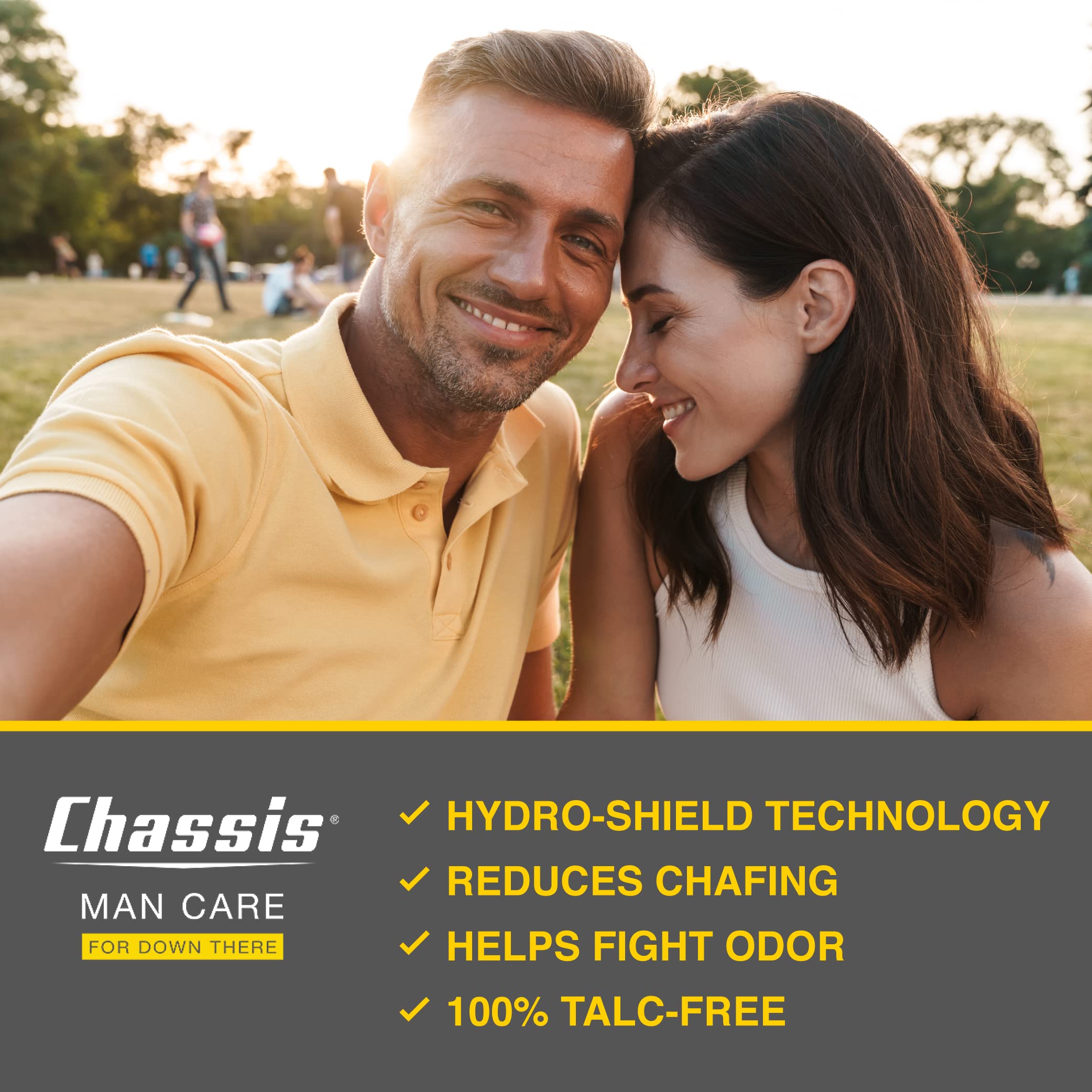 Chassis Gift SetMens Premium Anti-Chafing Cream, Body Wash, and Body PowderSet of 3 with Free.