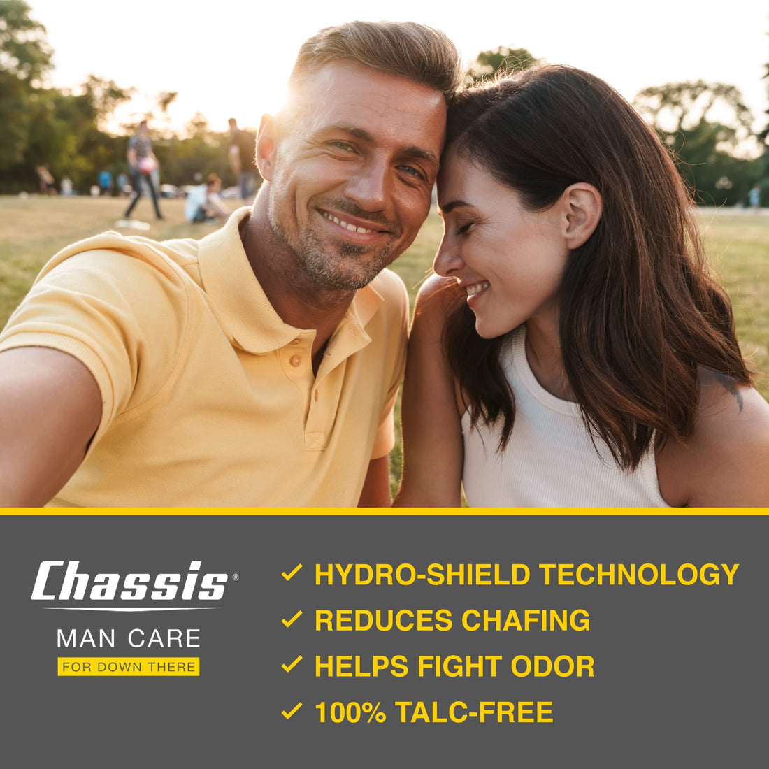 Chassis Gift SetMens Premium Anti-Chafing Cream, Body Wash, and Body PowderSet of 3 with Free.