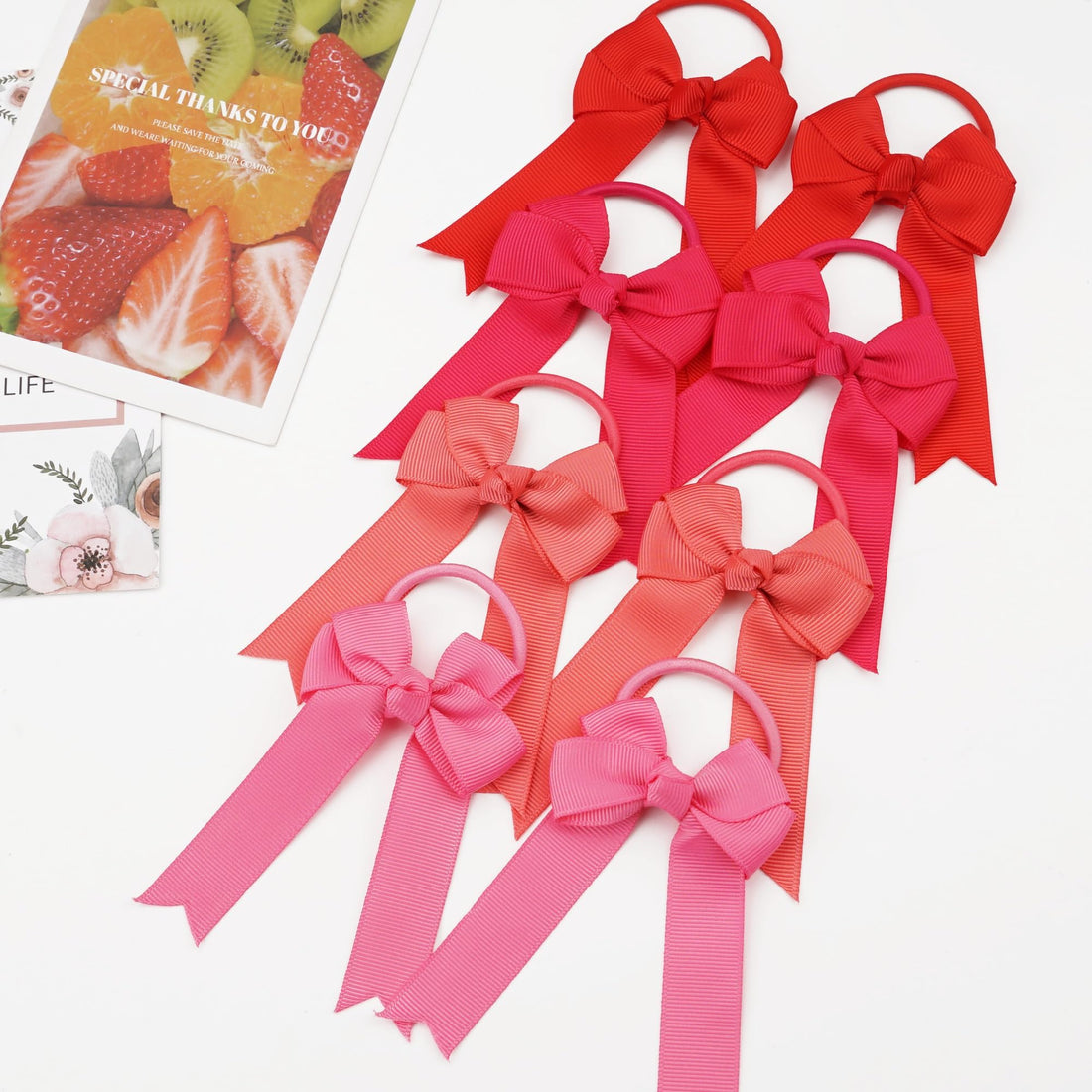 Yxiang Ponytail Bow Hair Ties with Bows, 40 Pack - Includes 20 Colors - Soft & Light Weight - Classic Bow Pattern - Perfect for Girls, School Kids, and Toddlers - Wide Application