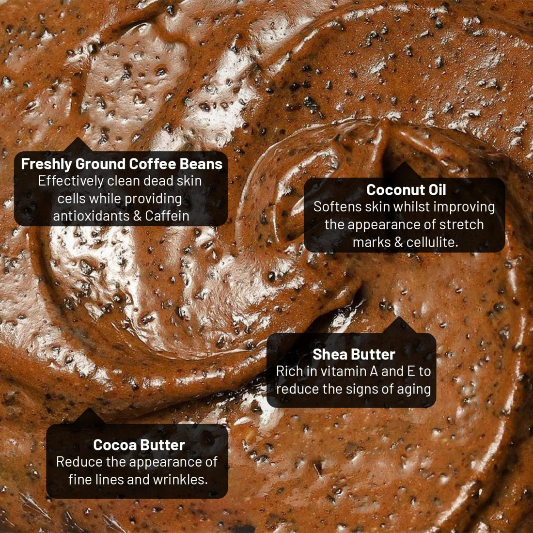 Cocoon Dak Lak Coffee Body Polish with Coconut & Shea Butter. 100% Vegan Exfoliating Scrub for Smooth & Glowing Skins | Reduce Stretch Marks, Acne & Cellulite | Gift for Coffee Lovers (6.76 fl oz)