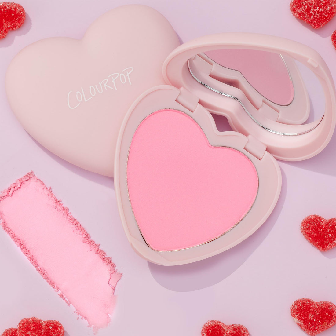 ColourPop Silky Powder Blush - Long-Wear Blush for Cheeks with Medium-Buildable Coverage - Leaves Skin with a Soft, Matte Finish - Sweetheart (0.16 oz)