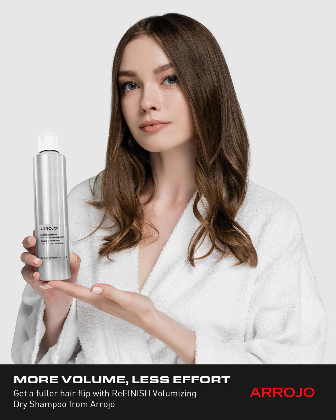 ARROJO ReFINISH Volumizing Dry Shampoo for Women & Men - Revitalizing Large Dry Shampoo Spray w/Invisible Finish â€“ Women & Mens Dry Shampoo for All Hair Types , 8.5 Fl Oz (Pack of 1)