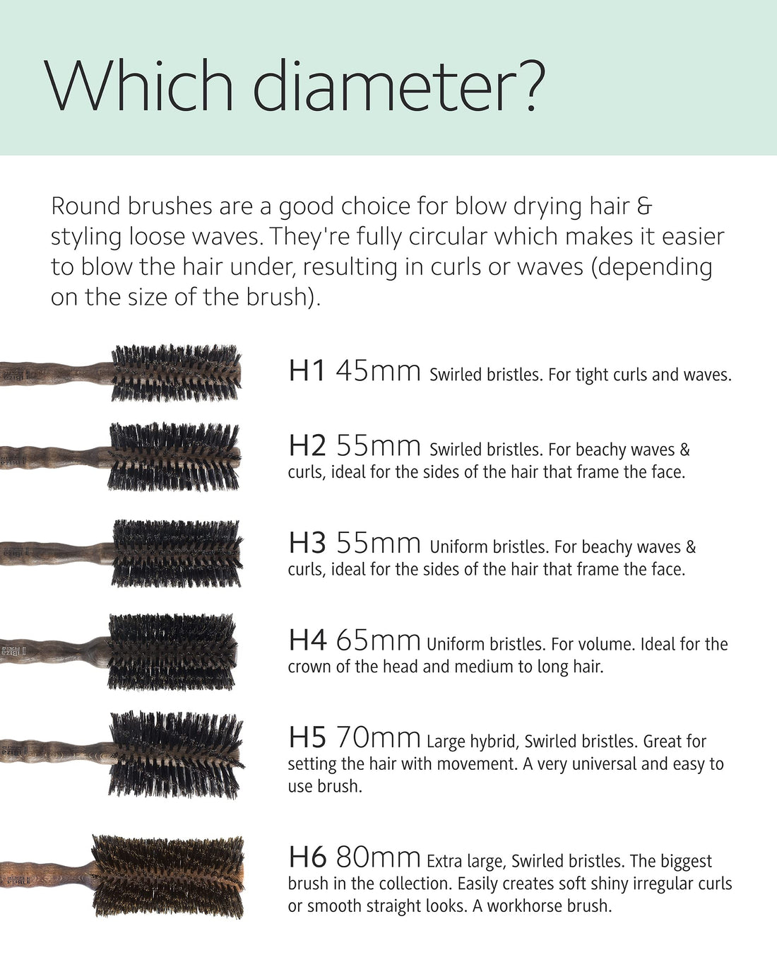 Ibiza Hair H Series Brush, H4