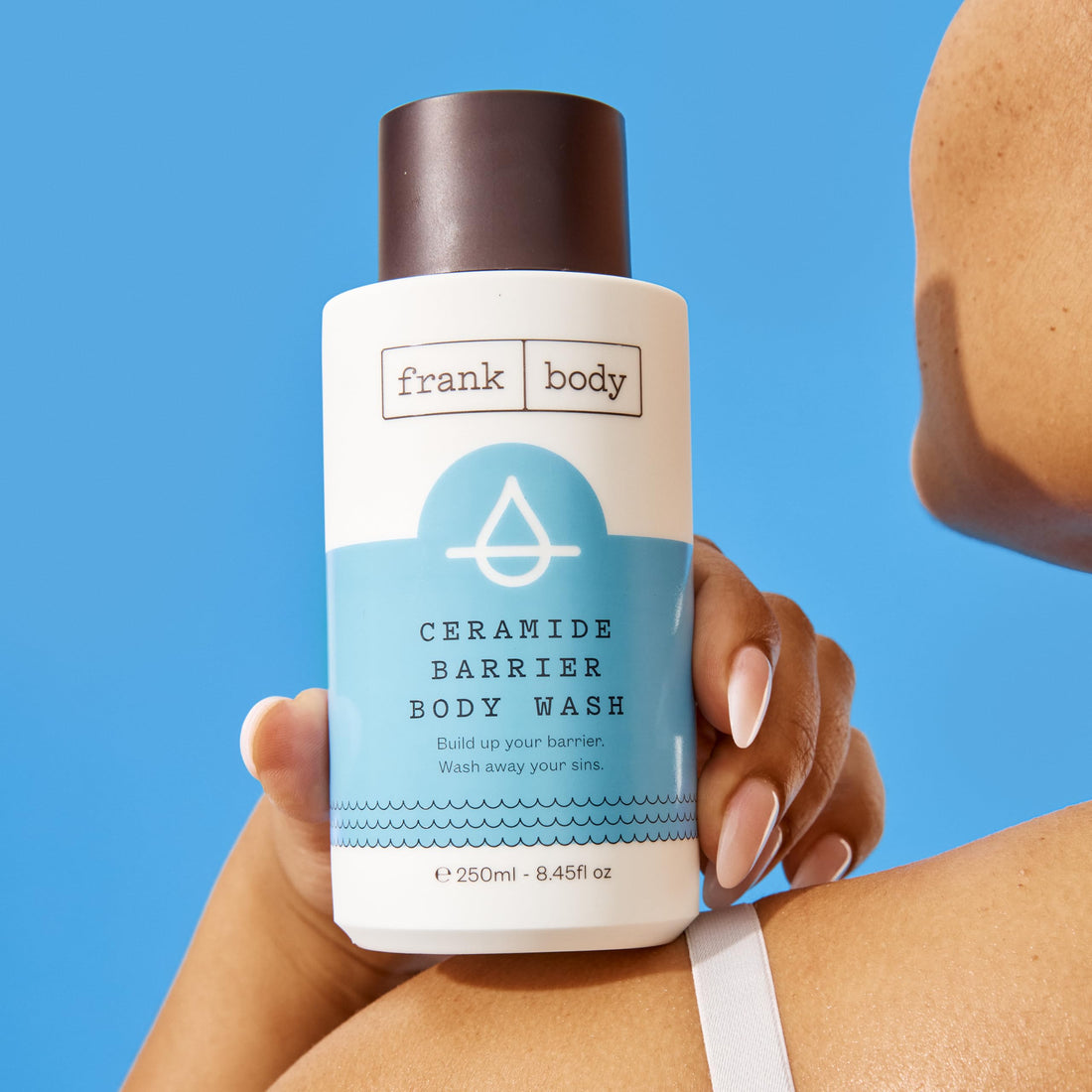 frank body Ceramide Barrier Body Wash | Vegan, Cruelty Free Hydrating Body Wash | Made with Jojoba Oil & Ceramides To Plump & Protect Your Skin | 8.45 fl oz / 250 mL