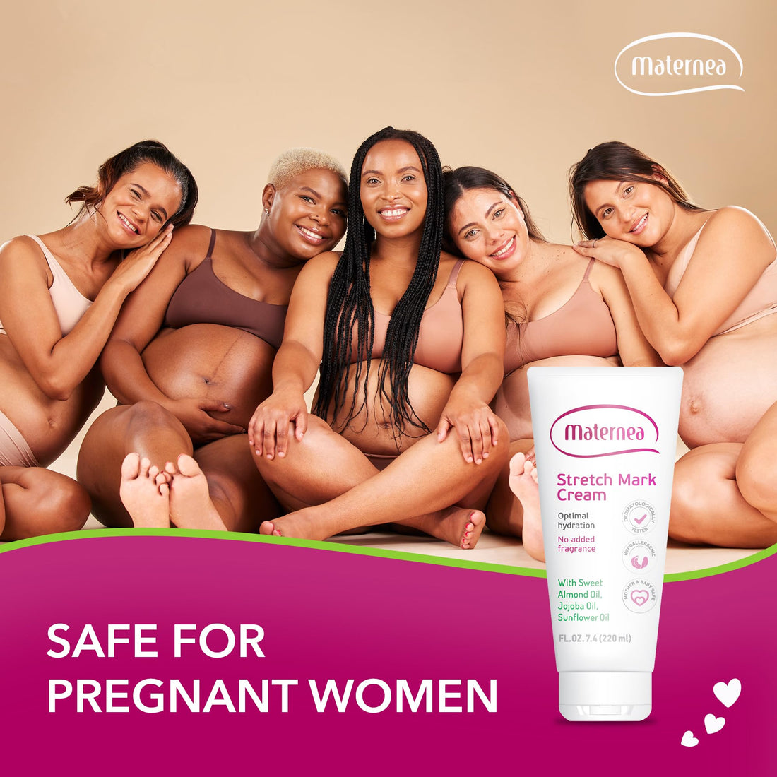 Maternea Stretch Mark Cream - Provides optimal skin hydration and improves its appearance. (150 ml)