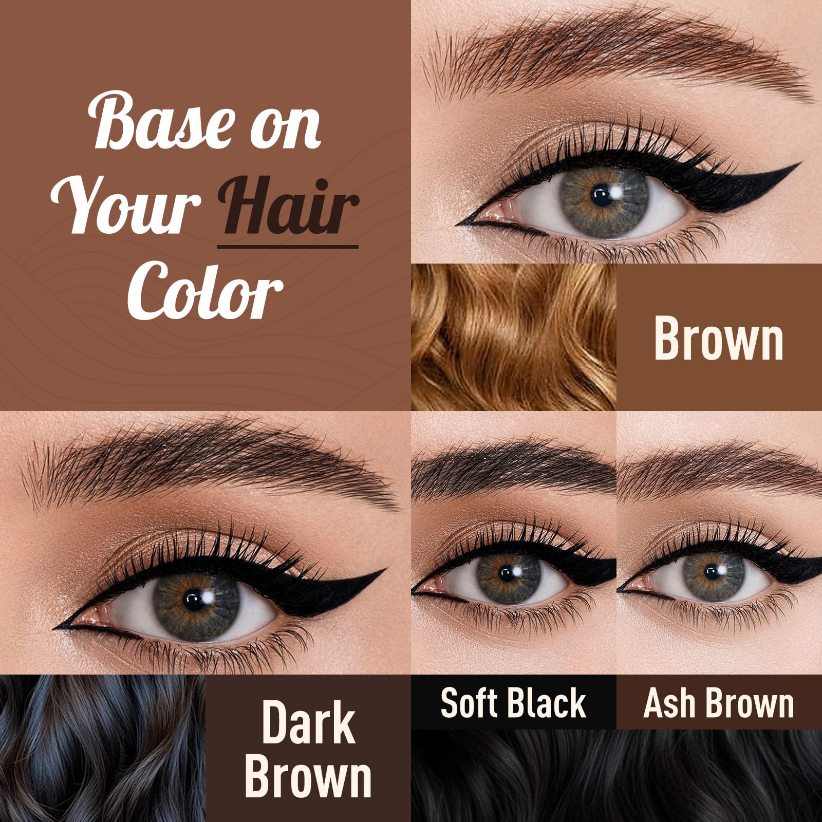 UCANBE Wild Natural Liquid Brow Pen - Microblading Eyebrow Pencil with Brow-Fection Angled Brush, Waterproof, Soft Bristles, Natural-Looking Brows, Last All Day for Women Girls Makeup(Ash Brown)