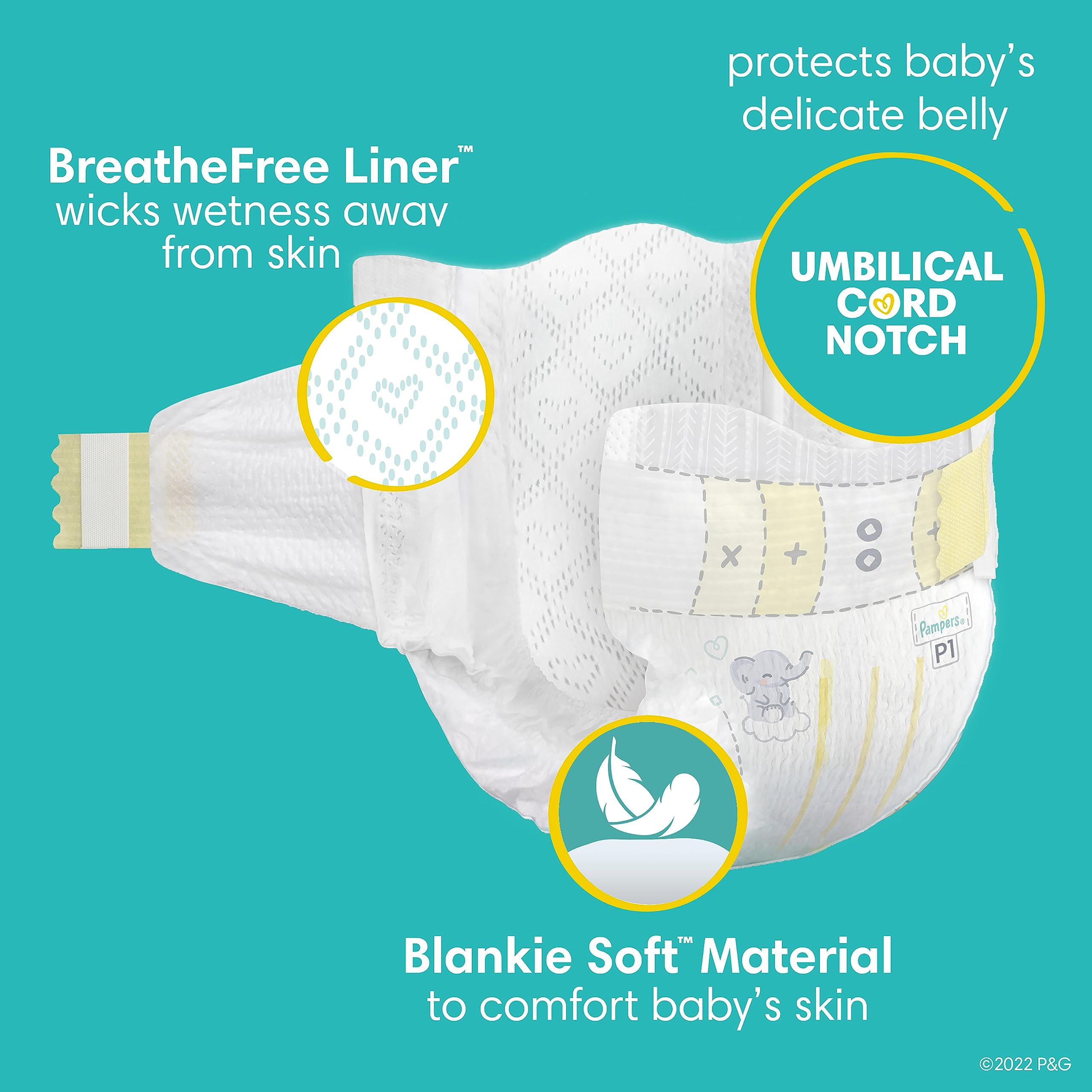 Pampers Swaddlers Diapers - Preemie - 27 ct