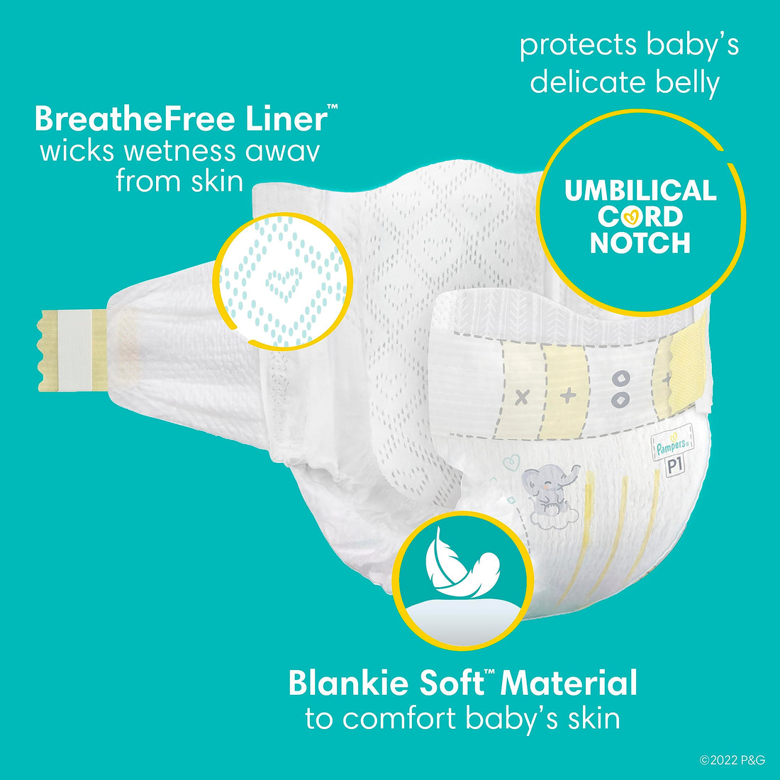 Pampers Swaddlers Diapers - Preemie - 27 ct