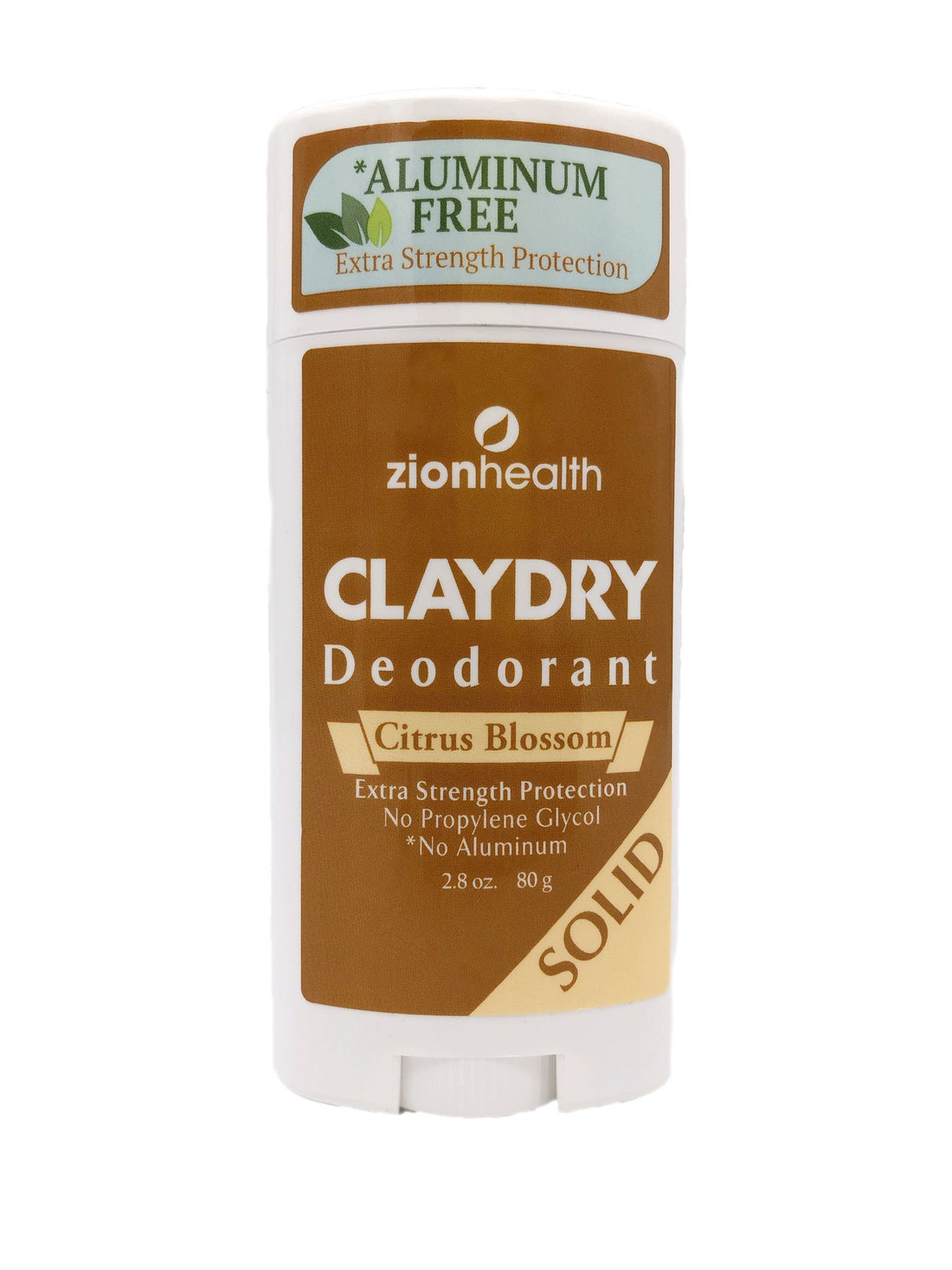 Zion Health Adama Minerals Clay Deodorant, Citrus Blossom, 2.5 Ounce