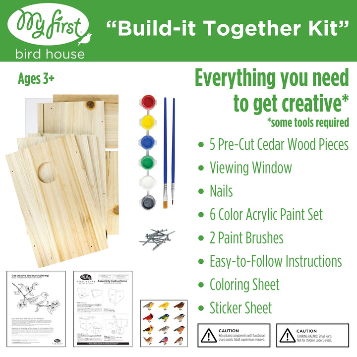 Nature's Way Bird Products DIY First Viewing Window Garden-Bird-House, Wood