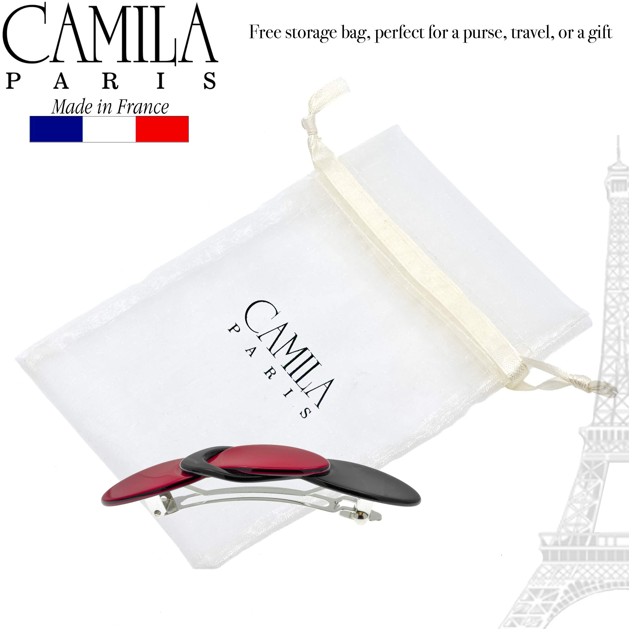 Camila Paris CP2254 French Hair Accessories for Women (3 3/4) Barrettes Handmade. Strong Hold/No Slip Grip and Durable Styling Girls Ornaments. Made in France