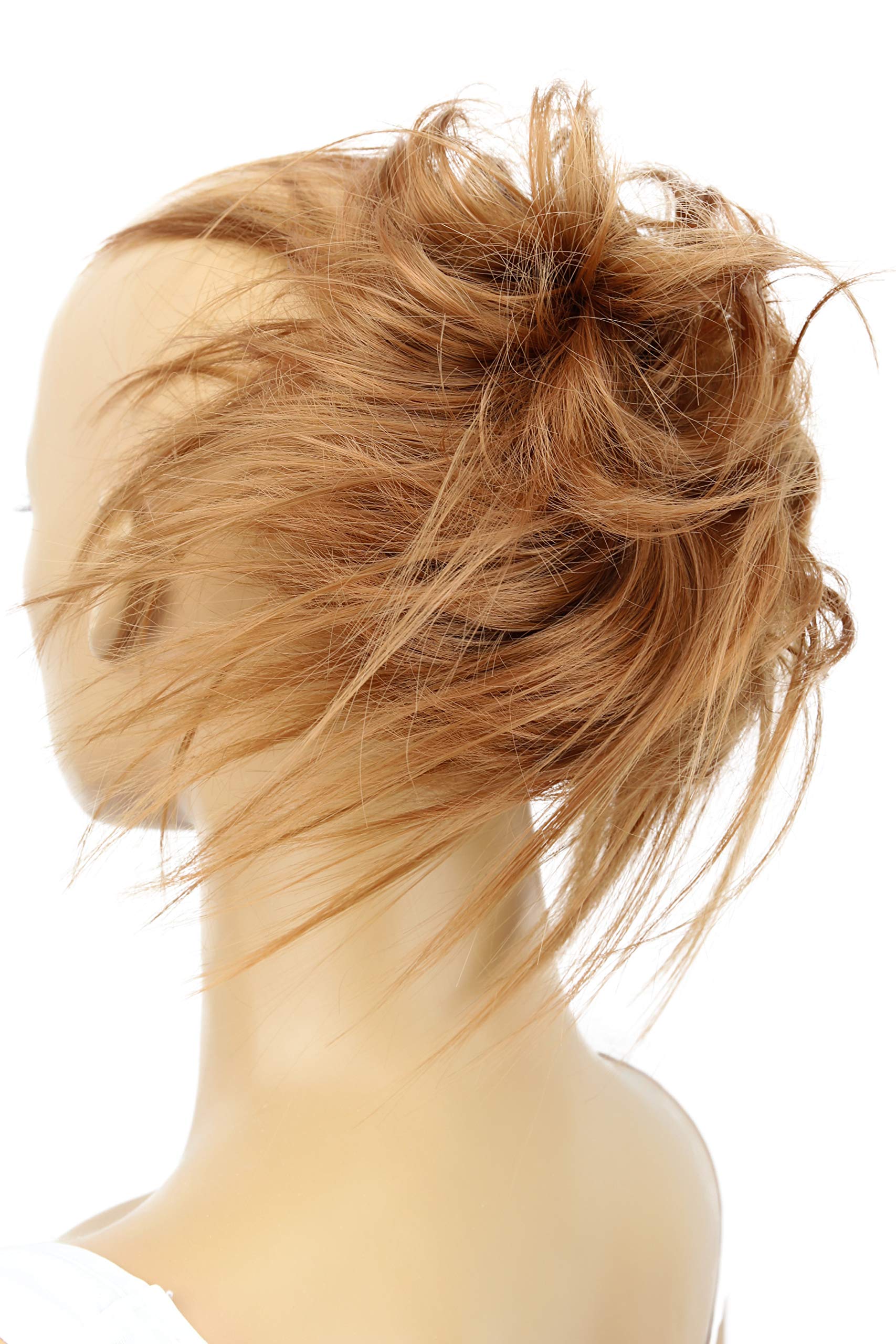 Light Brown # 6T30 G15F: Prettyshop Hairpiece Hair Rubber Scrunchie Scrunchy Updos Voluminous Wavy Messy Bun Light Brown # 6T30 G15F