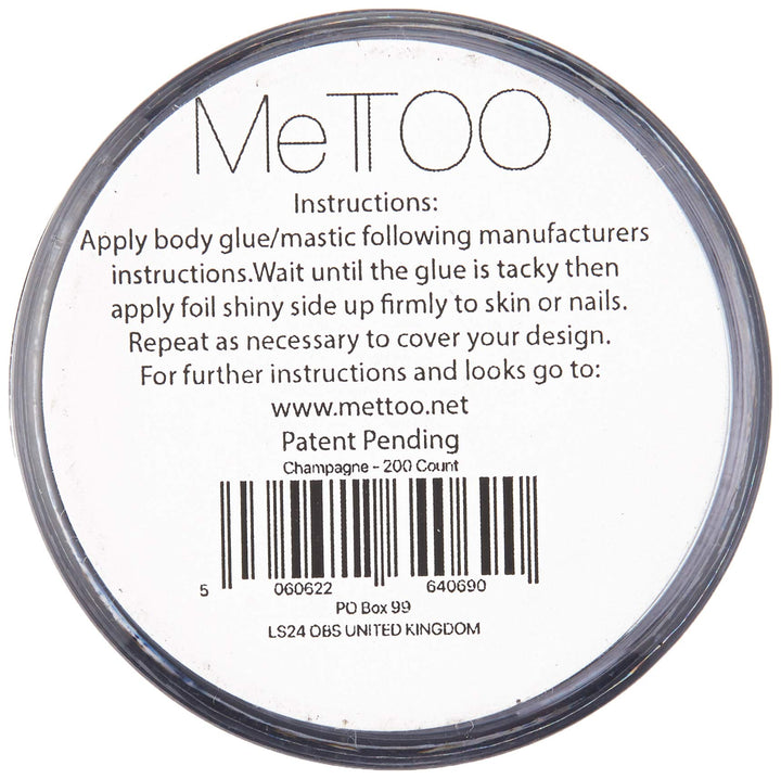 Mettoo Champagne Body Foil, 200 Count