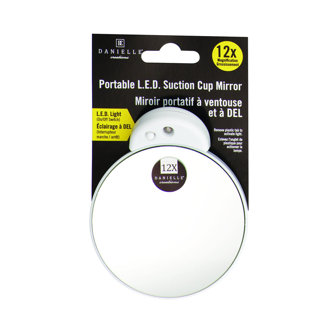 Danielle Creations Mini LED Suction Mirror 9 cm