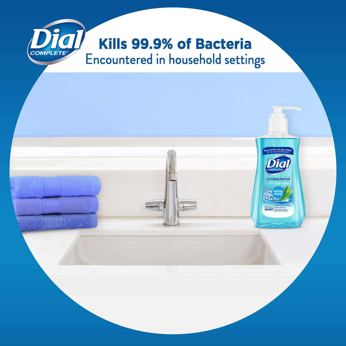 Dial Antibacterial Liquid Hand Soap with Moisturizer, Spring Water, 7.5 Ounce by Dial