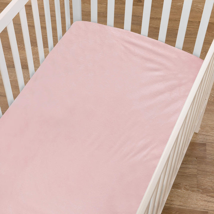 American Baby Company 2 Pack Heavenly Soft Chenille Fitted Crib Sheet 28 x 52, Warm and Cozy Neutral Chenille Sheet, Pink, for Boys and Girls, Fits Crib and Toddler Bed mattresses