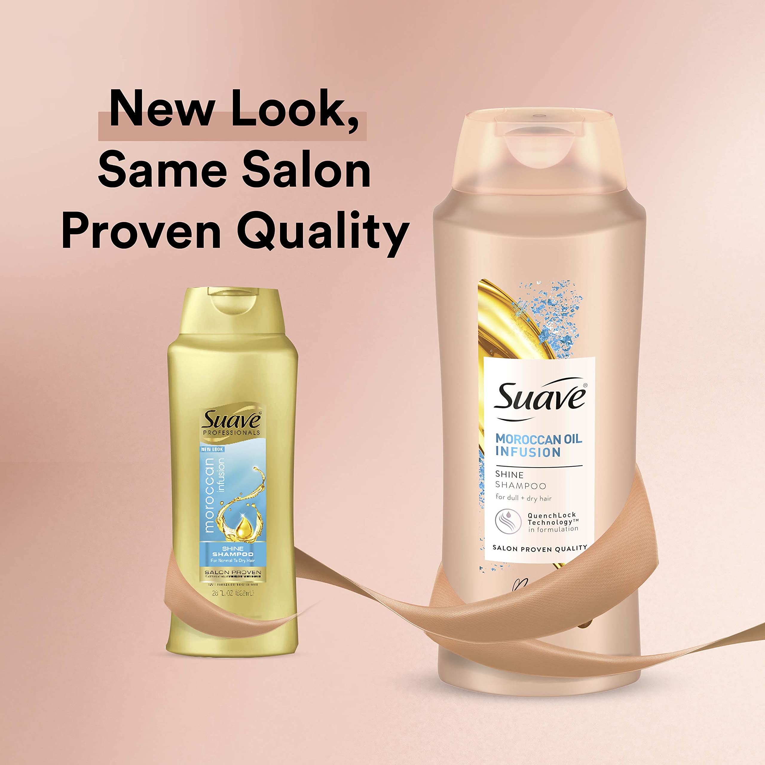 Suave Professionals Shine Shampoo, Moroccan Infusion 28 oz, Pack of 4