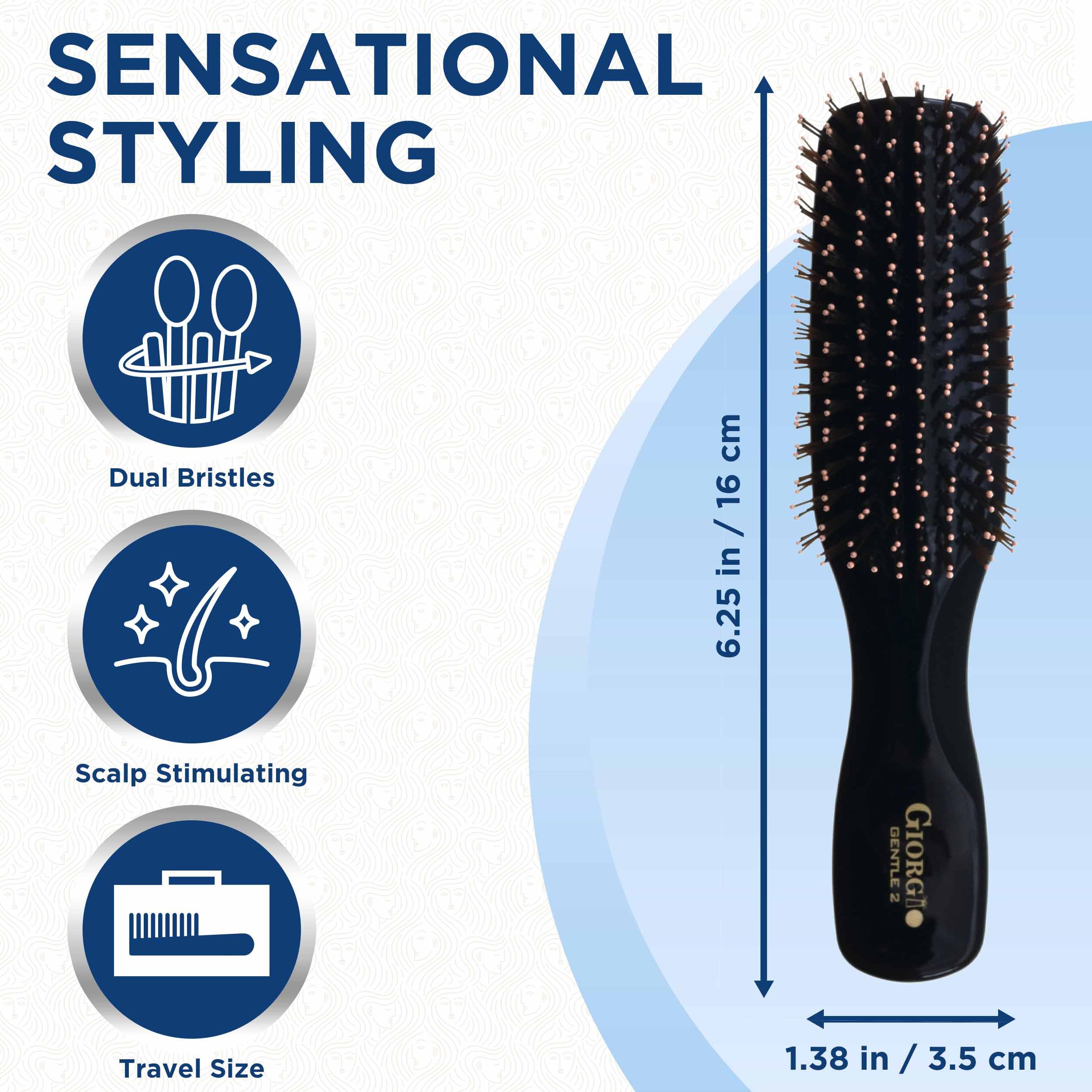 Giorgio Gentle Collection 2 Hair Brush Black