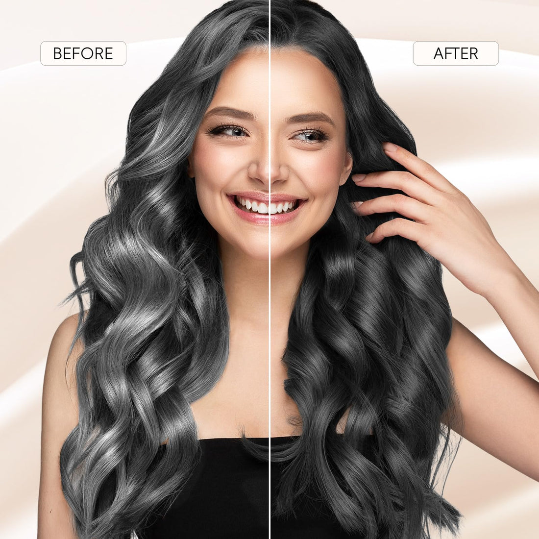 IIIMEIDU Black Hair Dye Shampoo 3 in 1, Natural Hair Dye Semi Permanent Hair Color, Gray Hair Cover Up, Ginger Essence shampoo for Color Treated Hair for Women and Men (500ml)