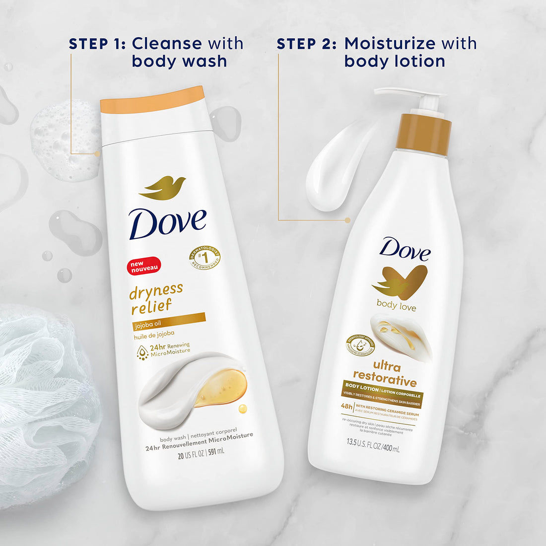 Dove Body Love Body Lotion for Reoccuring Dry Skin Restoring Care Visibly Improves Very Dry Skin 13.5 oz 3 Count