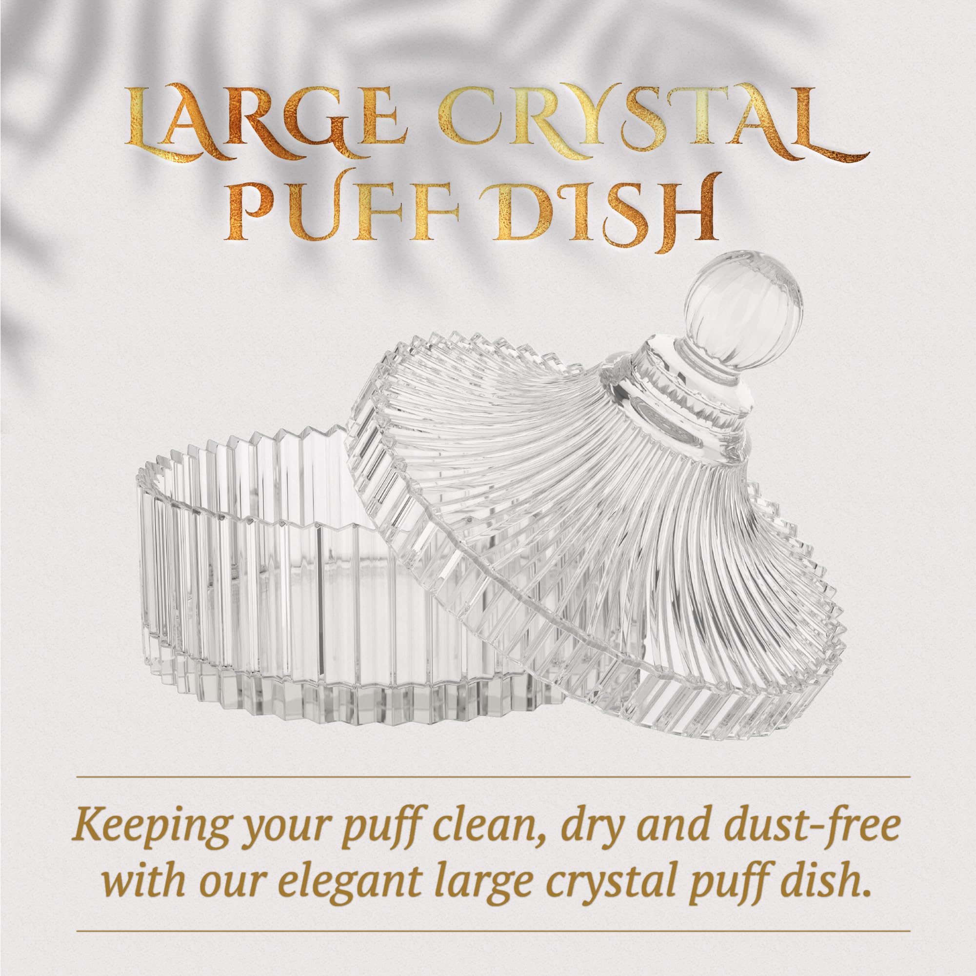 Shelley Kyle Large Crystal Puff Dish (puff not included)