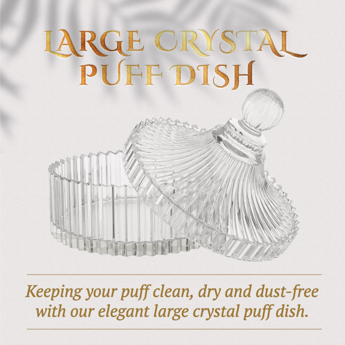 Shelley Kyle Large Crystal Puff Dish (puff not included)