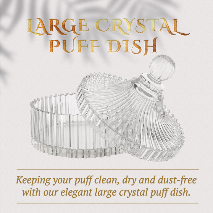 Shelley Kyle Large Crystal Puff Dish (puff not included)
