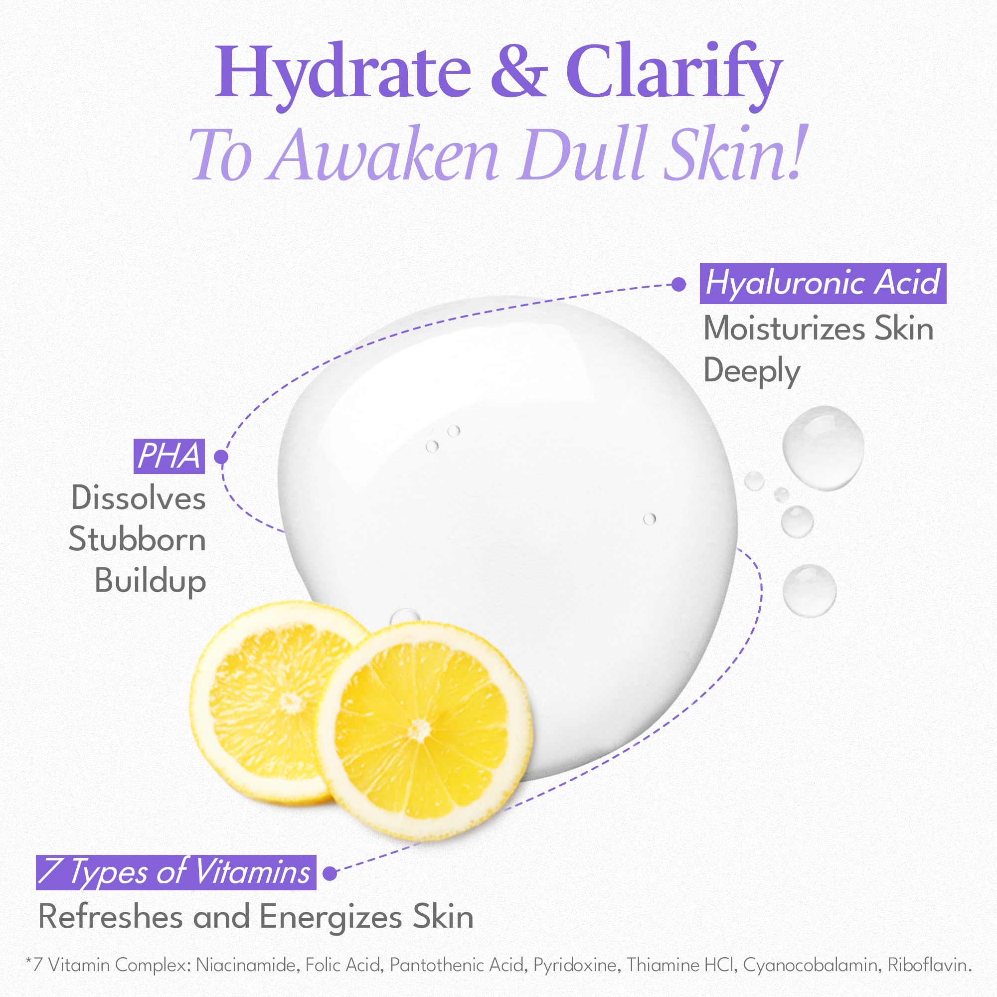 IT'S SKIN V7 Hyaluronic Toner with PHA & 7 Vitamins | Korean Hydrating Toner for Dry Skin (Pack of 1, 5.07 Fl oz.)