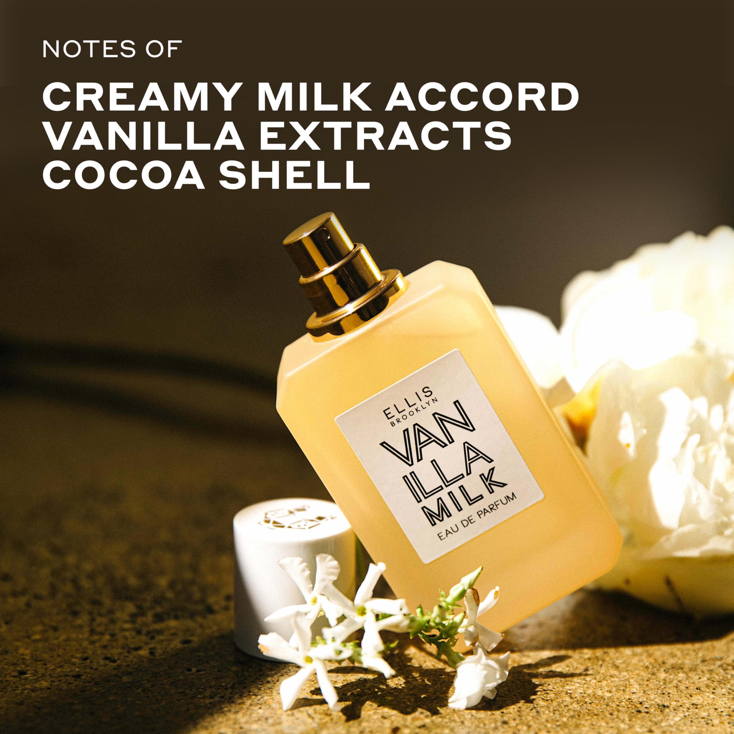 Ellis Brooklyn VANILLA MILK Eau De Parfum - Gourmand Perfume For Women with Creamy Milk, Bourbon Vanilla, & Sandalwood, Vegan Perfume Made In The USA